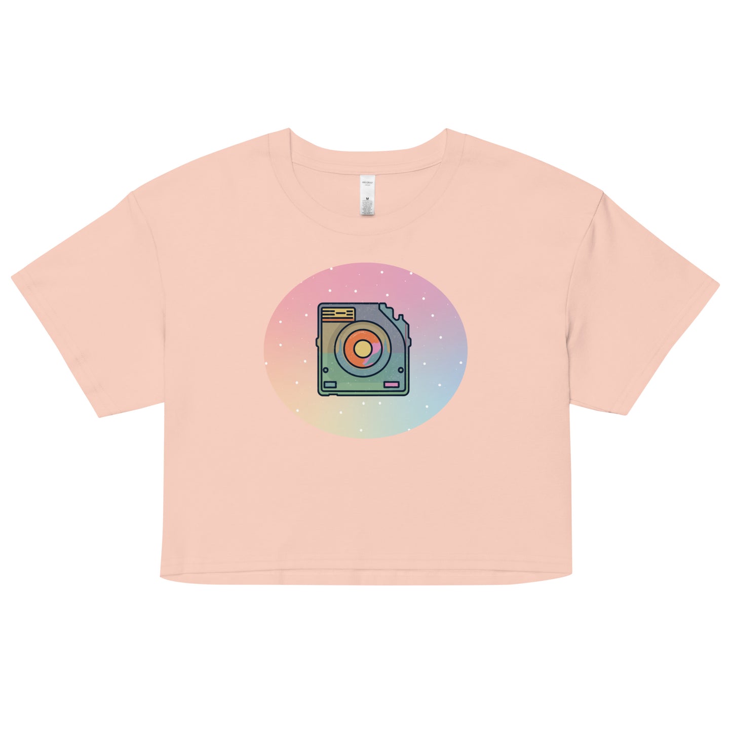 Women’s Floppy disc crop top - Deki's Variety Store